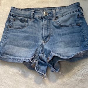 american eagle jeans shorts light wash super stretch
